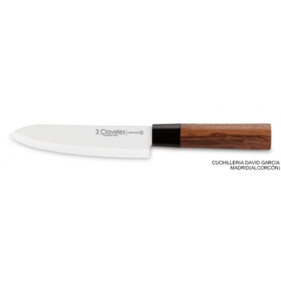 Cuchillo Santoku  Ceramic 3 Claveles